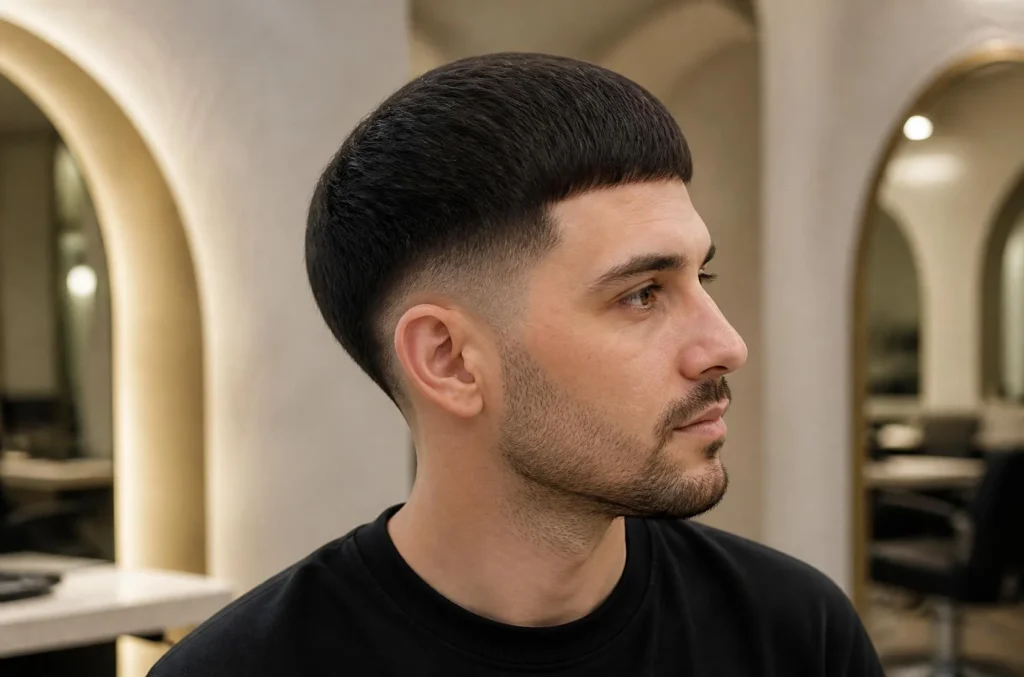 Low Fade Circle Haircut