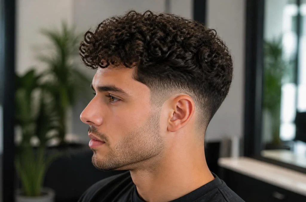 Low Fade Curly Hair
