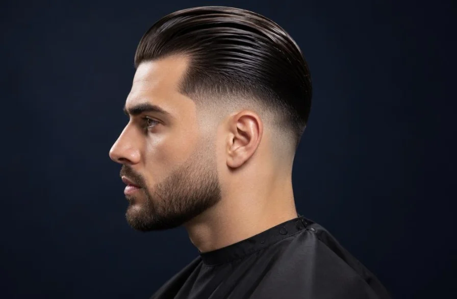 Low Fade Slick Back
