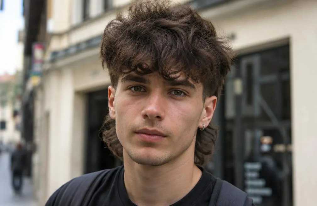 3. Messy Mullet Low Taper Fade