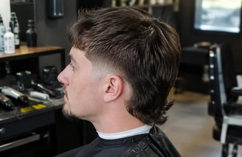 Short Mullet Low Taper Fade